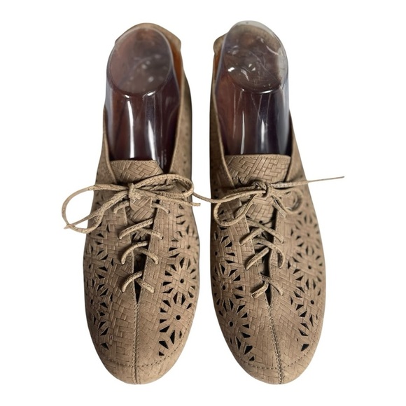Gentle Souls Women’s Sol Zest Tan Leather Cutout Lace Oxfords Size-11m - Picture 9 of 9